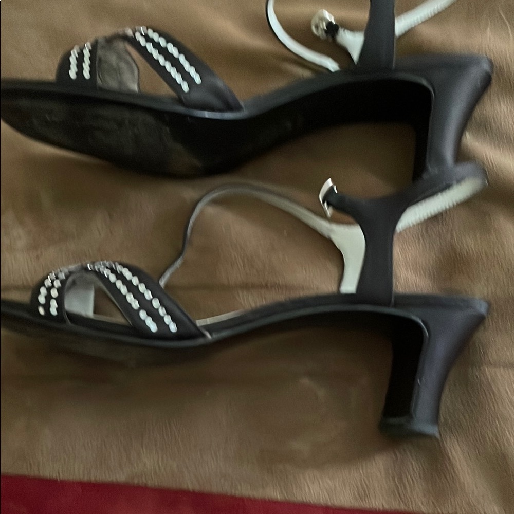 Metaphor Black Rhinestone Sandals - Picture 3 of 4